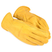 Premium Cowhide Leather Driver Work Gloves (Men's L)