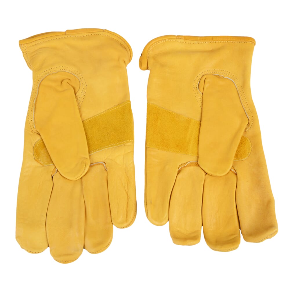 Premium Cowhide Leather Driver Work Gloves (Men's L)