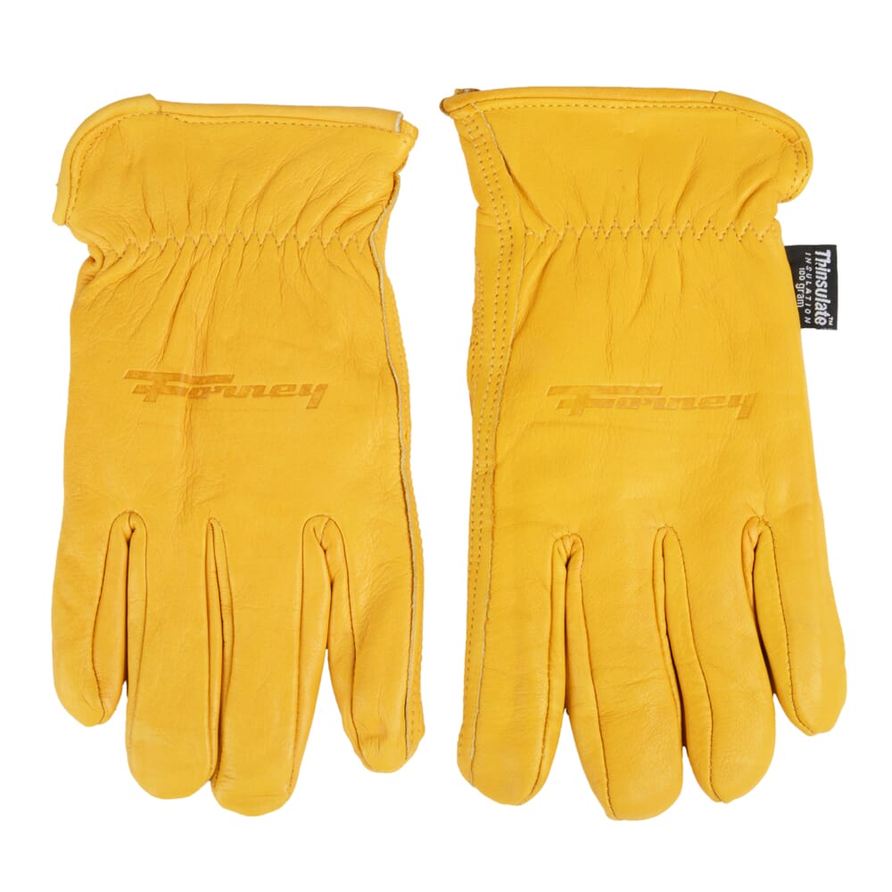 Lined Premium Cowhide Leather Driver Work Gloves (Men's M)