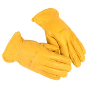 Lined Premium Cowhide Leather Driver Work Gloves (Men's XL)
