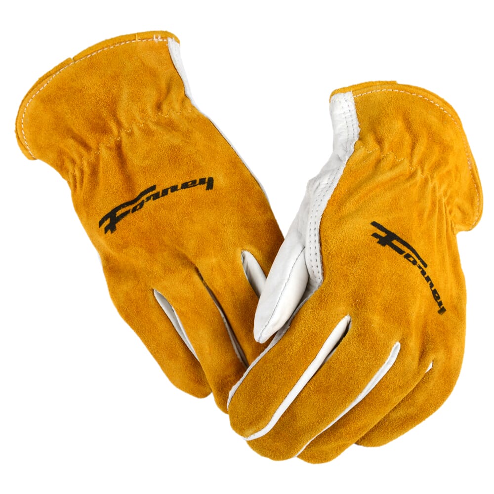 Split Back Cowhide Leather Driver Work Gloves (Men's L)