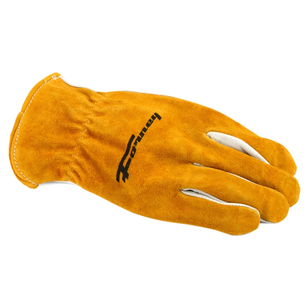 Split Back Cowhide Leather Driver Work Gloves (Men's 2XL)
