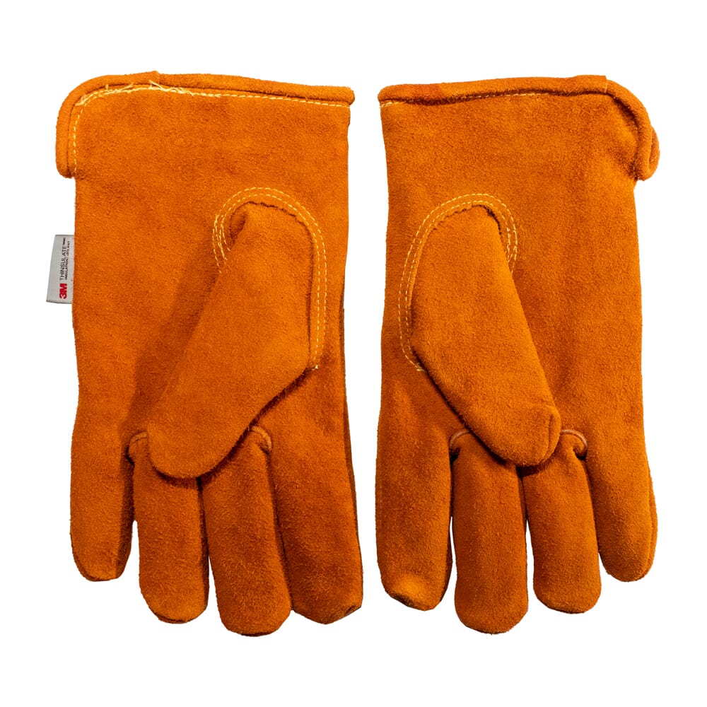 Suede Deerskin Leather Lined Driver Work Gloves (Men's XL)
