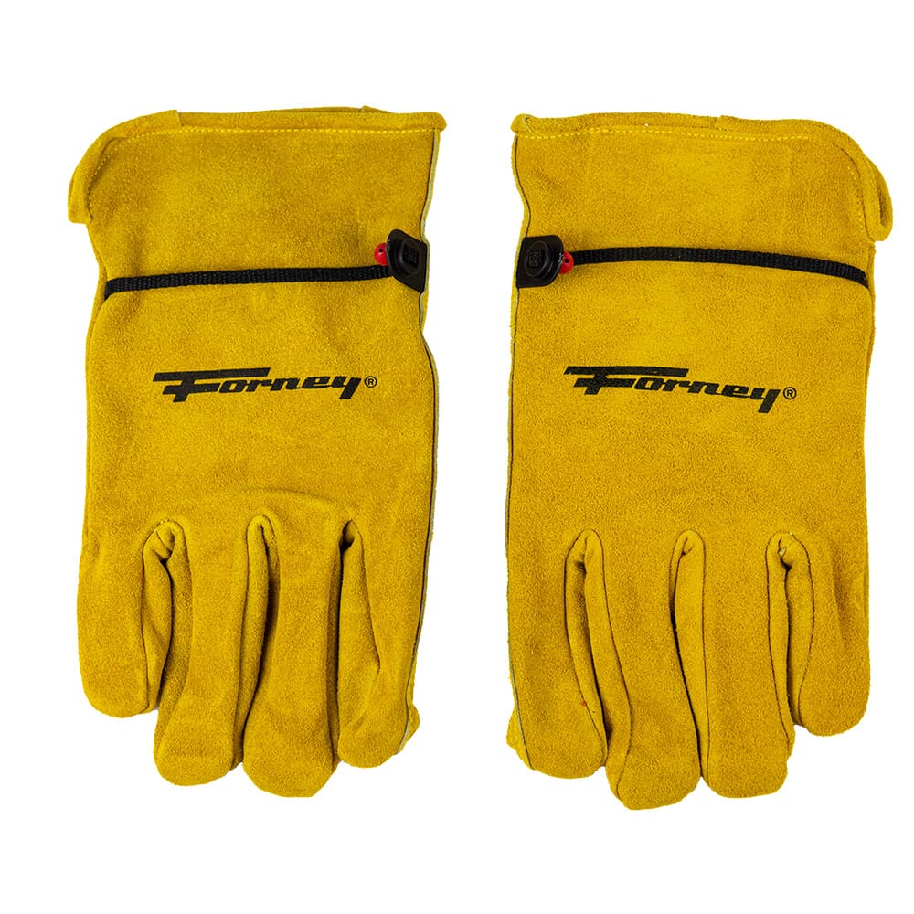 Lined Suede Cowhide Leather Driver Work Gloves (Men's M)