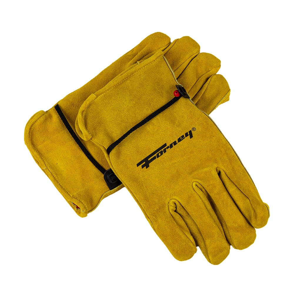Lined Suede Cowhide Leather Driver Work Gloves (Men's M)