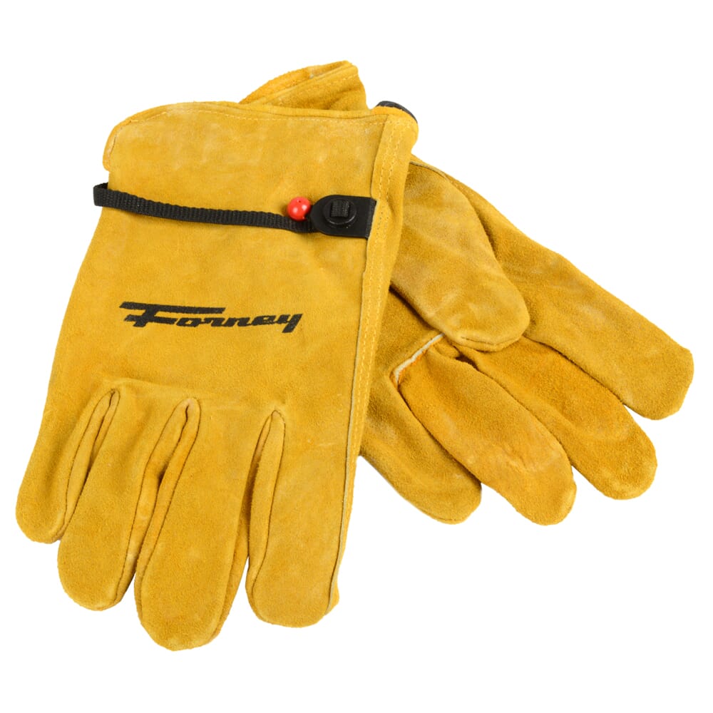 Lined Suede Cowhide Leather Driver Work Gloves (Men's L)