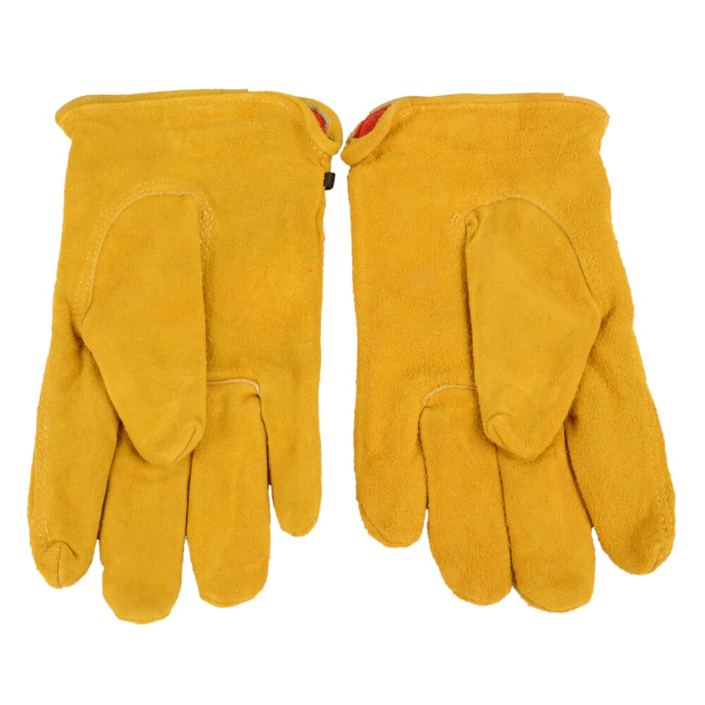 Lined Suede Cowhide Leather Driver Work Gloves (Men's L)