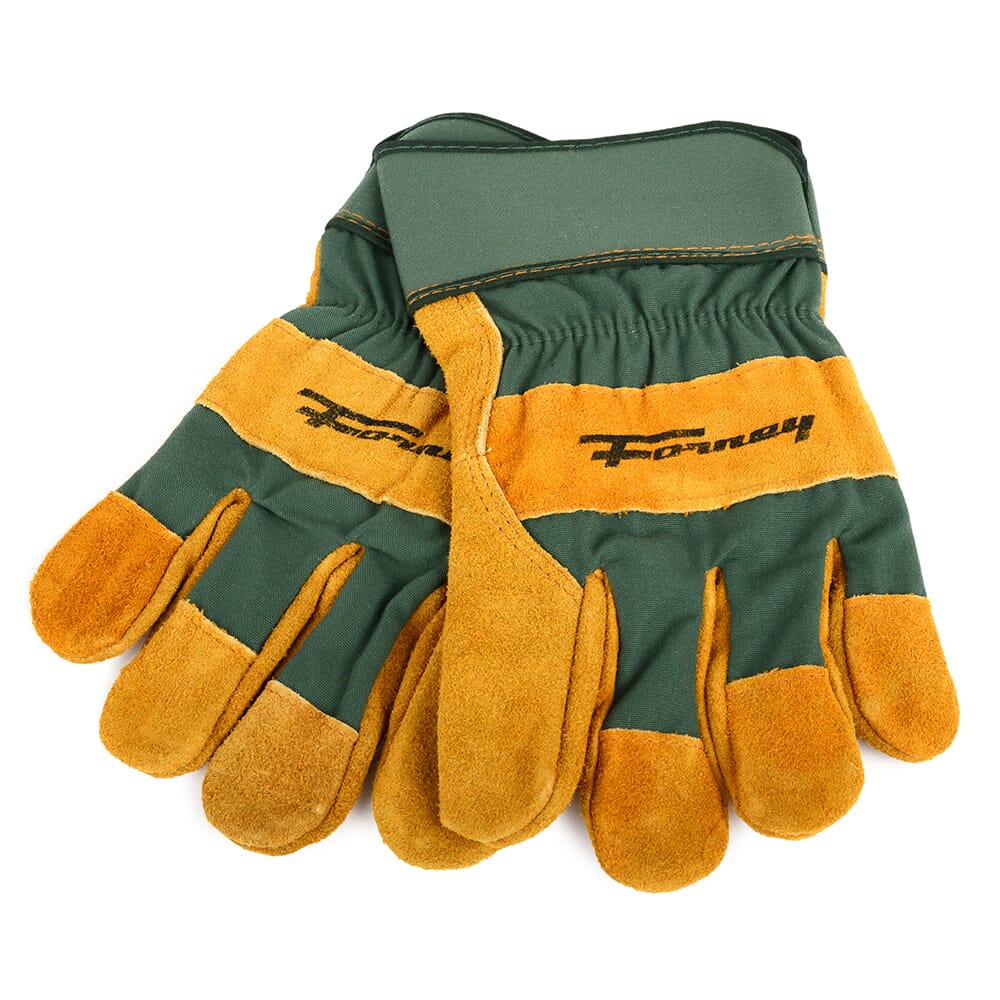 Lined Premium Cowhide Leather Palm Work Gloves (Men's L)