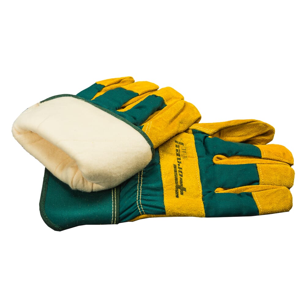 Lined Premium Cowhide Leather Palm Work Gloves (Men's L)