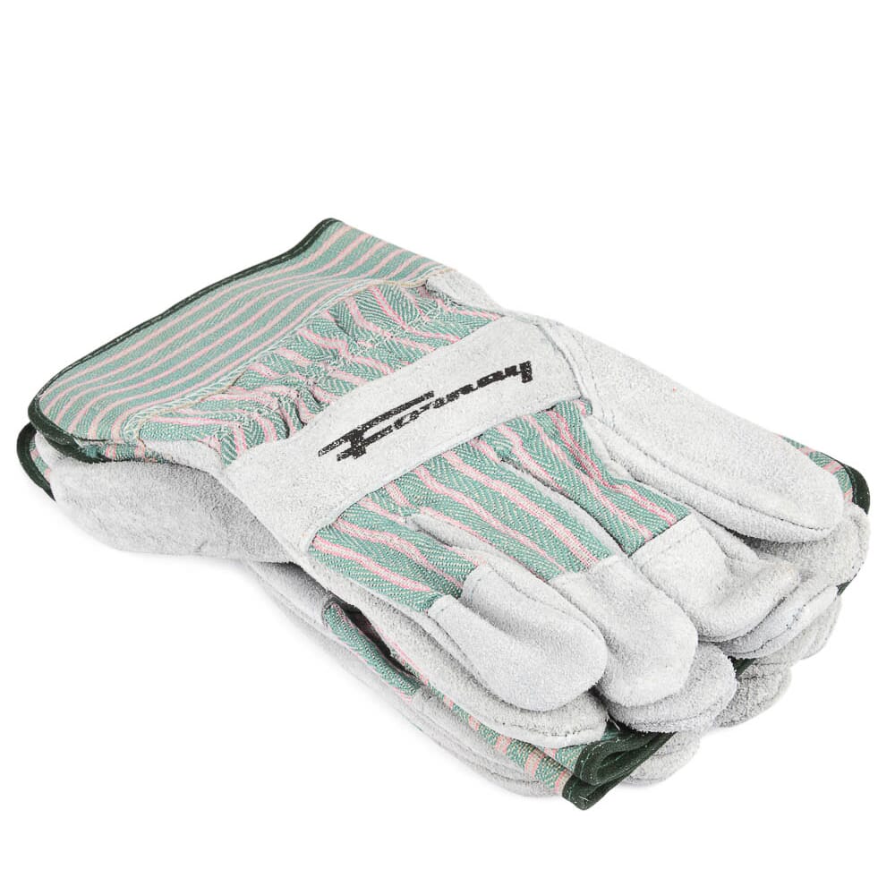 Standard Cowhide Leather Palm Work Gloves, 3-Pack (Men's L)
