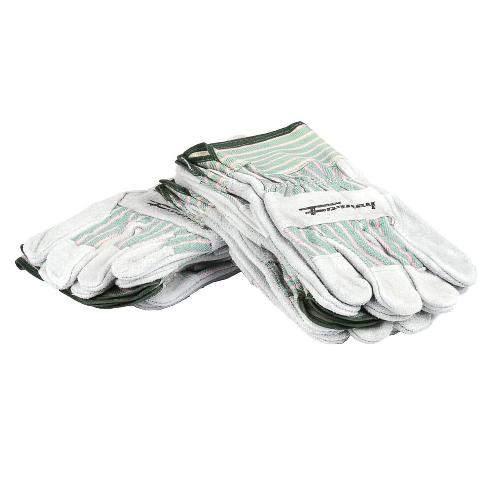 Standard Cowhide Leather Palm Work Gloves, 6-Pack (Men's L)