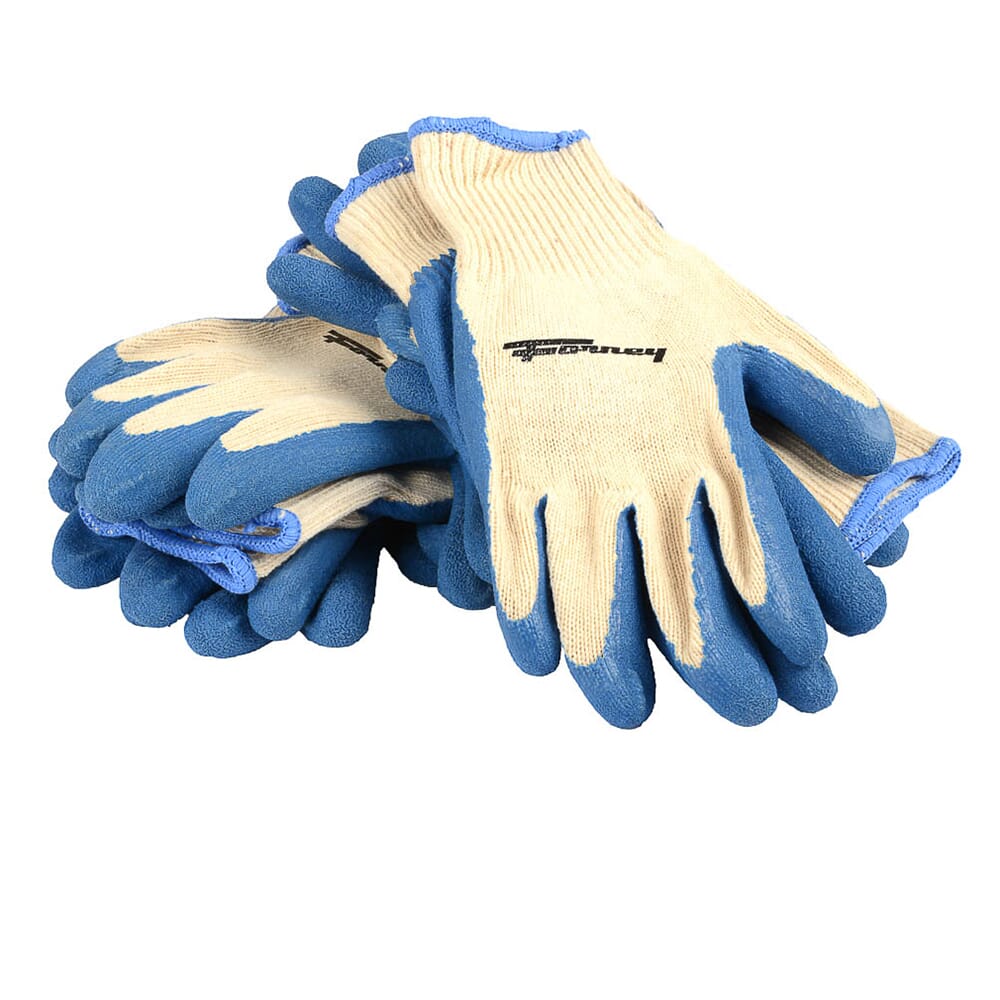 Latex Coated String Knit Gloves, 6-Pack (Size L)
