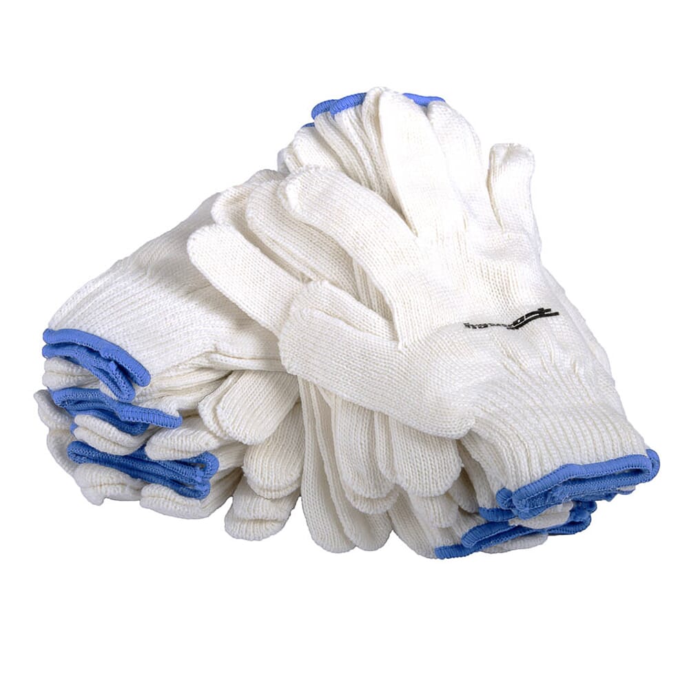 String Knit Gloves, 12-Pack (Size L)