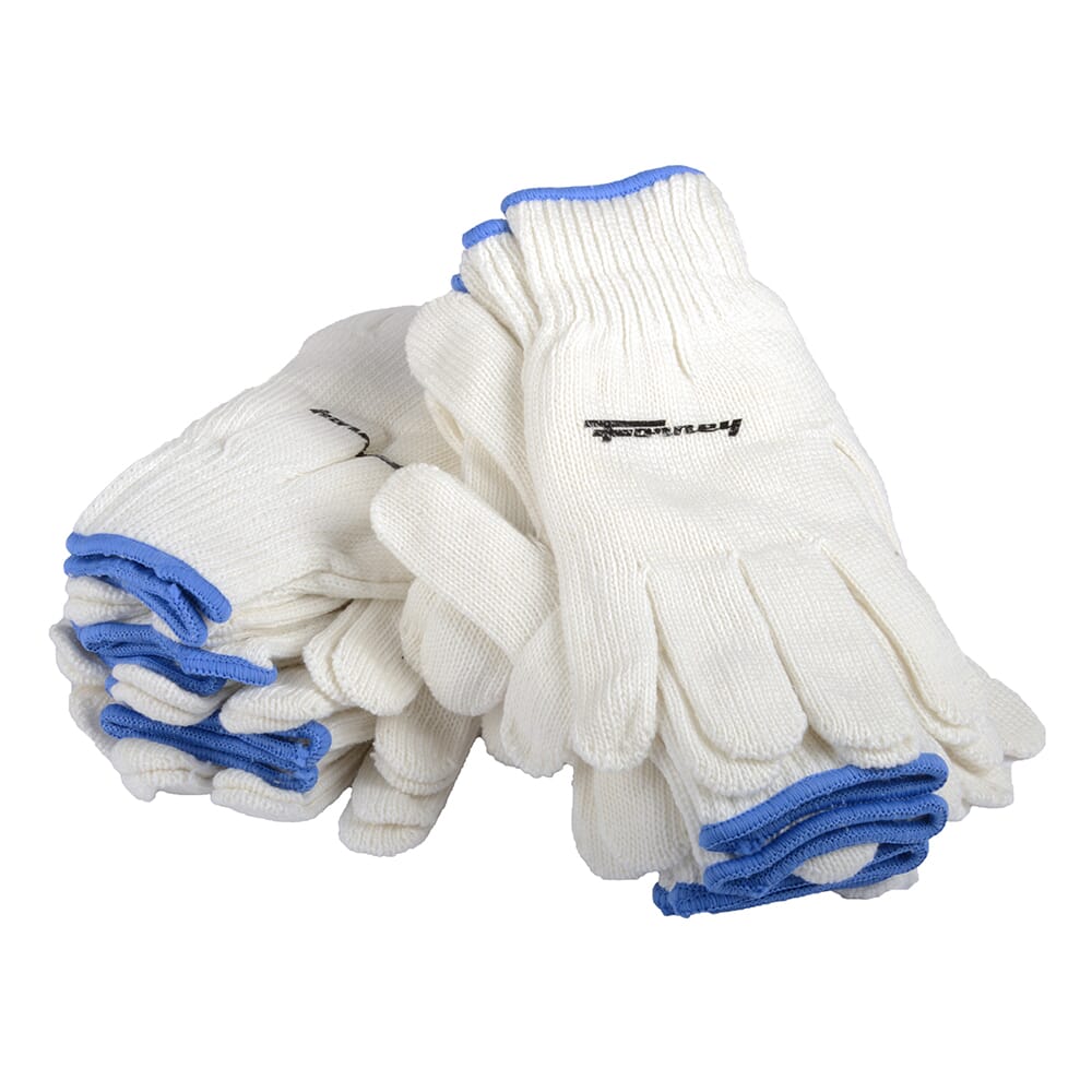 String Knit Gloves, 12-Pack (Size L)