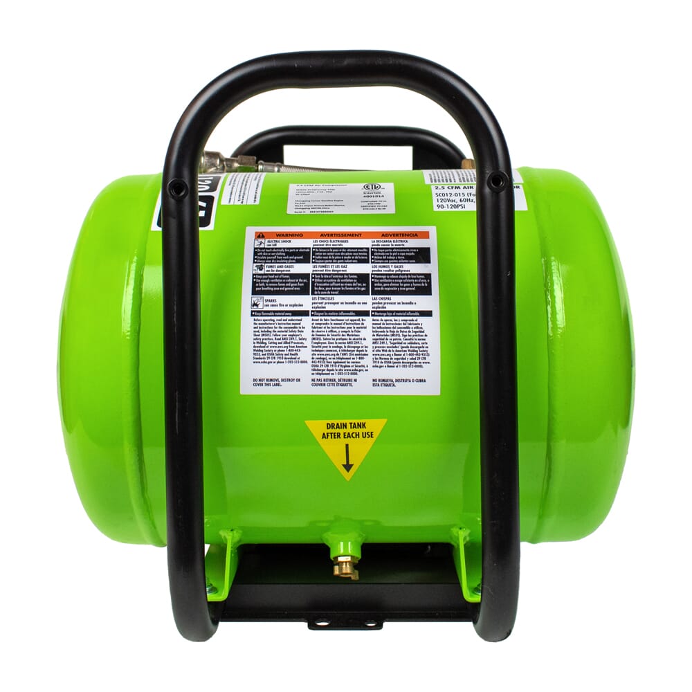 Fornair® 1.0 Hp, 4 Gal, Oil-Free Air Compressor, 120 PSI, 2.5 CFM @ 90 PSI