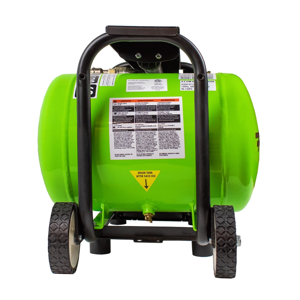 Fornair® 2.0 Hp, 4 Gal, Oil-Free Air Compressor, 120 PSI, 4.5 CFM @ 90 PSI