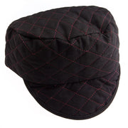 Quilted Black Skull Cap, Size 7-1/8