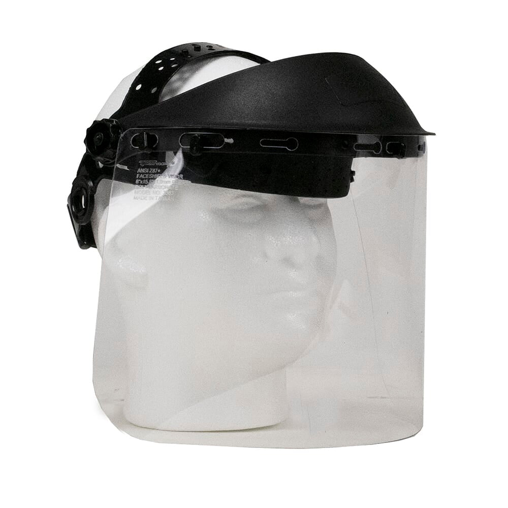 Face Shield with Pin-Type Headgear, Clear