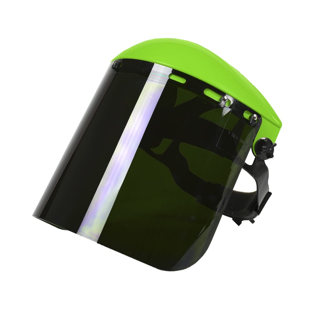 Command PRO Grinding Shield Assembly with Ratchet Headgear, Green