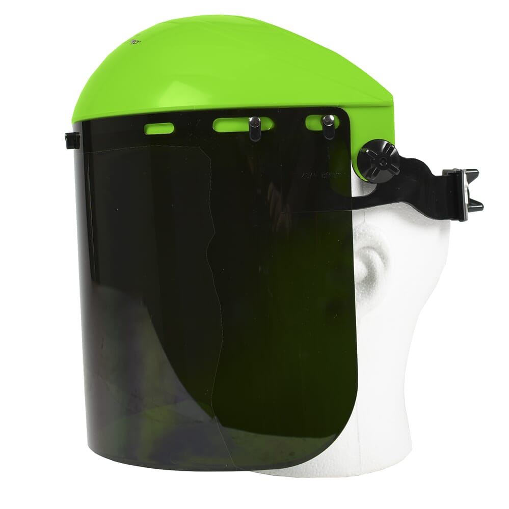 Command PRO Grinding Shield Assembly with Ratchet Headgear, Green