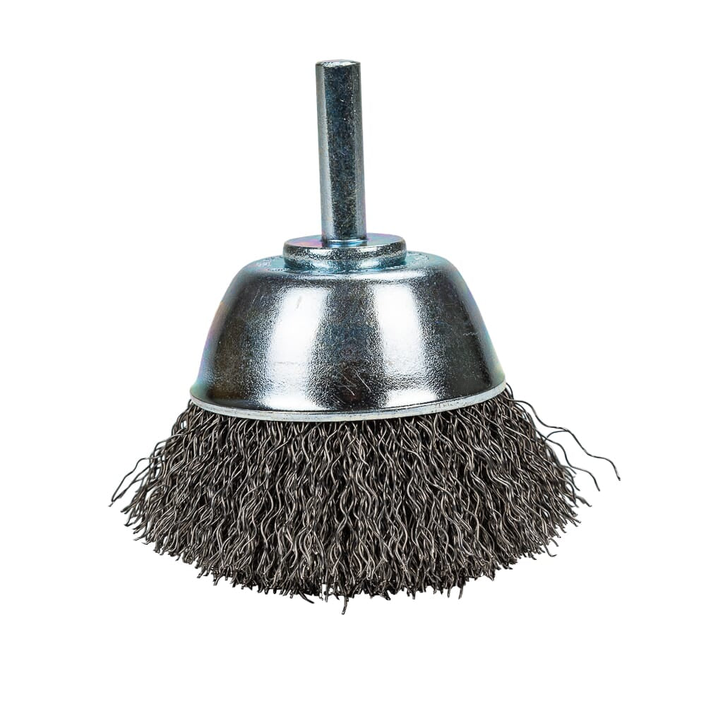 Command PRO Cup Brush, Crimped, 2-1/2 in x .014 in x 1/4 in Shank