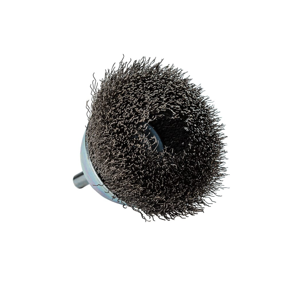 Command PRO Cup Brush, Crimped, 2-1/2 in x .008 in x 1/4 in Shank