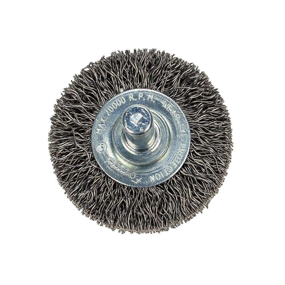 Command PRO Wire Wheel, Crimped, 1-1/2 in x .014 in x 1/4 in Shank