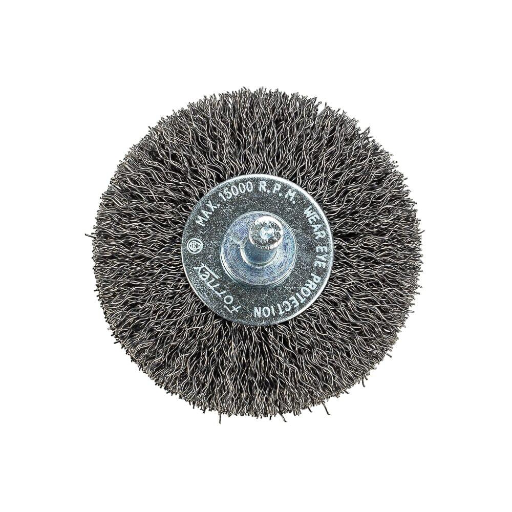 Command PRO Wire Wheel, Crimped, 2-1/2 in x .014 in x 1/4 in Shank
