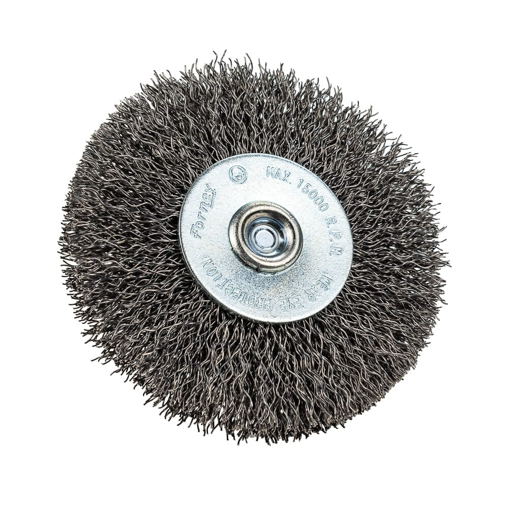 Command PRO Wire Wheel, Crimped, 3 in x .014 in x 1/4 in Shank