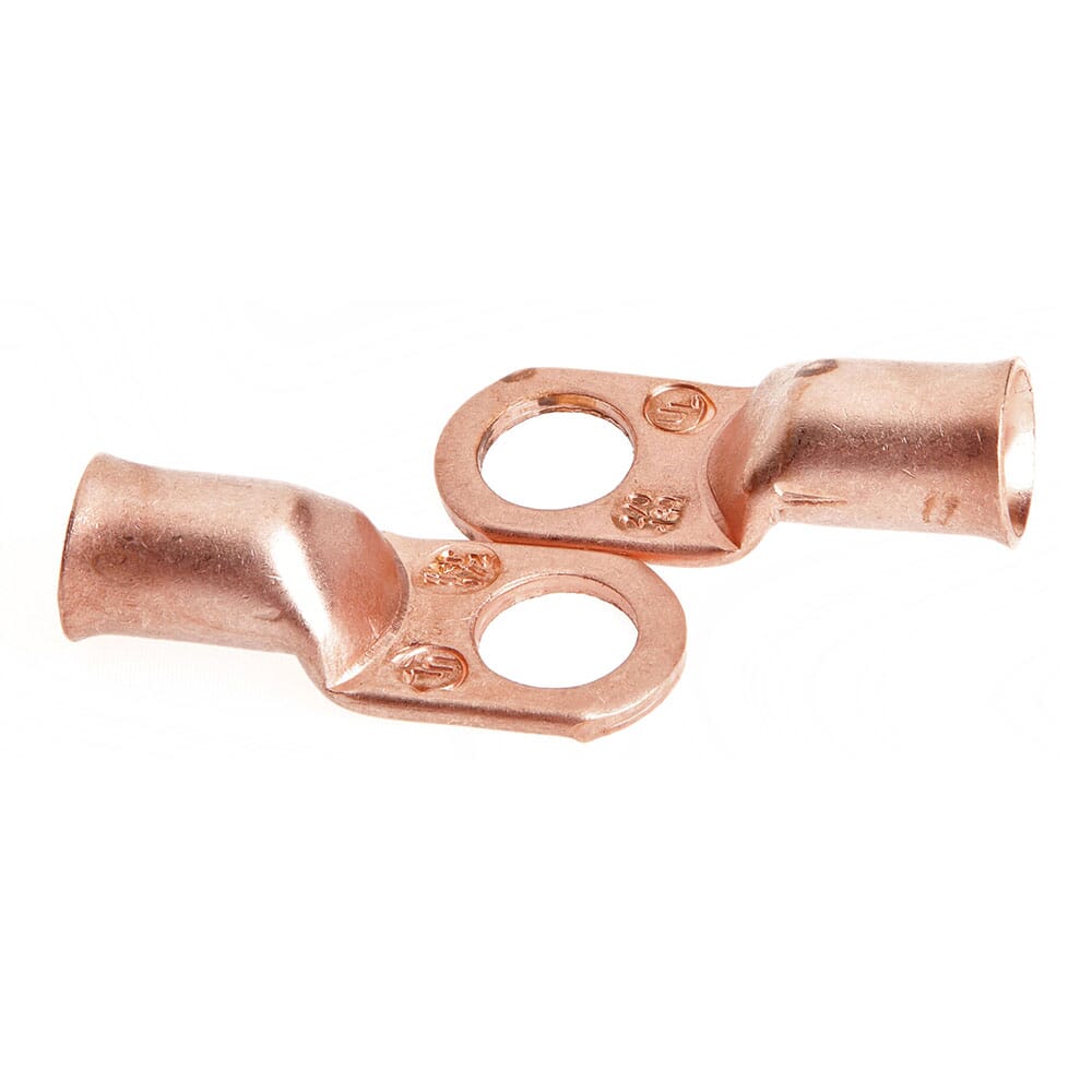 Lug for Number 2/0 Cable, 1/2 in Stud, Premium Copper