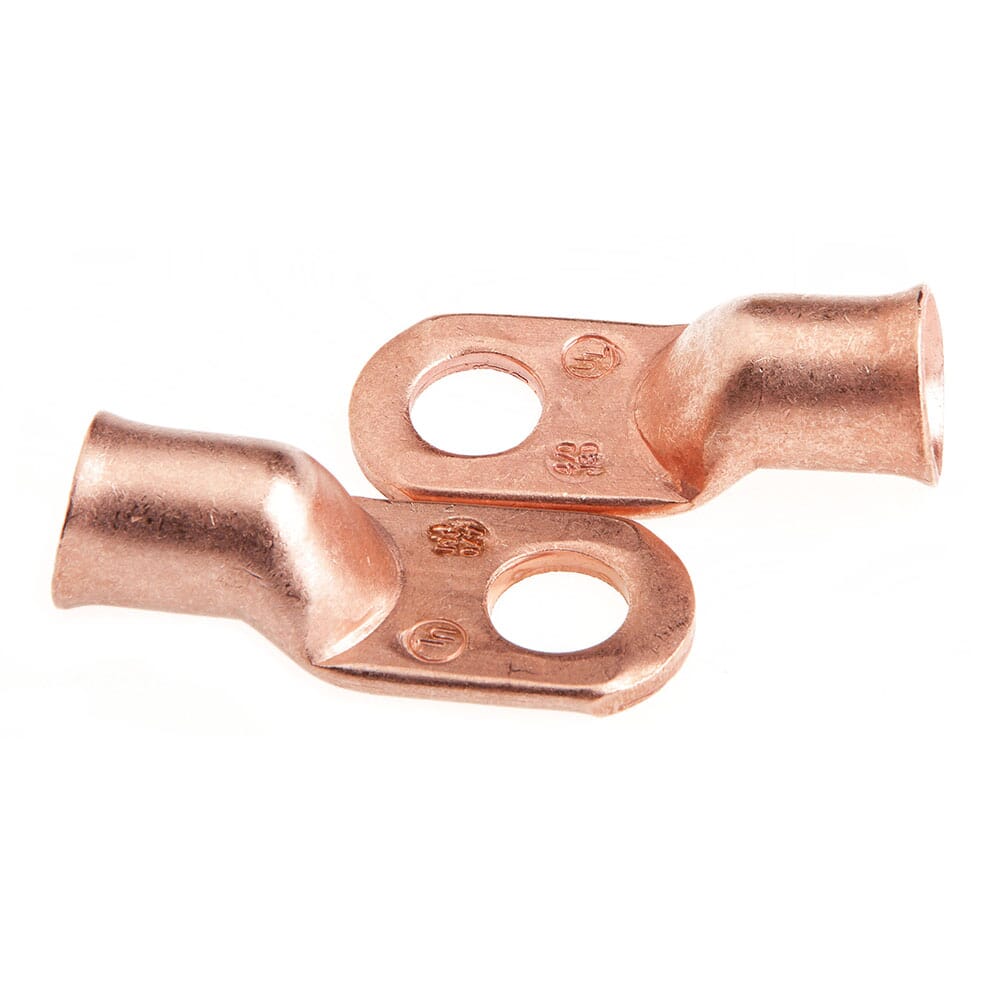 Lug for Number 4/0 Cable, 1/2 in Stud, Premium Copper