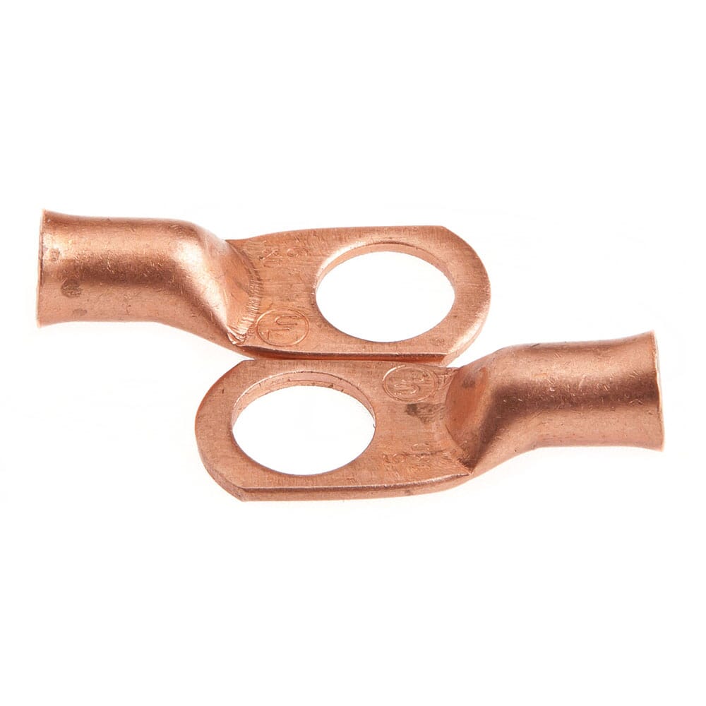 Lug for Number 6 Cable, 3/8 in Stud, Premium Copper