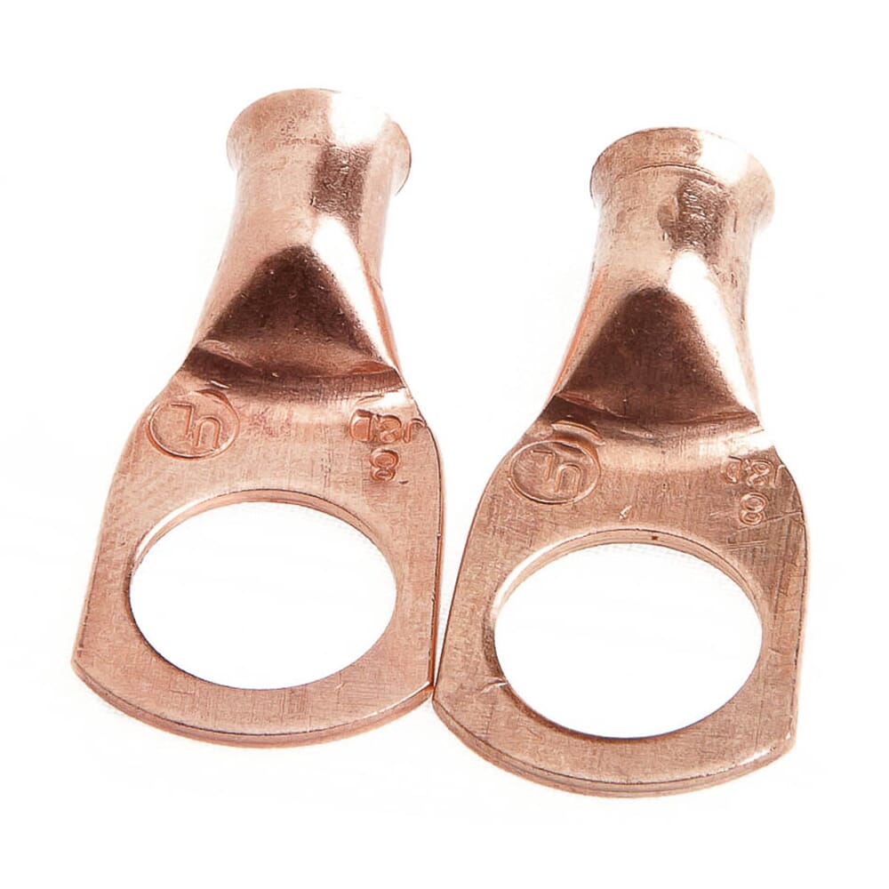 Lug for Number 4 Cable, 1/2 in Stud, Premium Copper