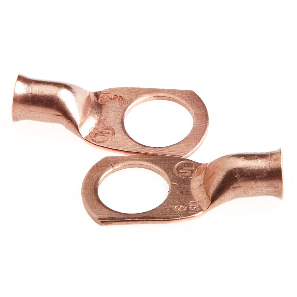 Lug for Number 4 Cable, 1/2 in Stud, Premium Copper