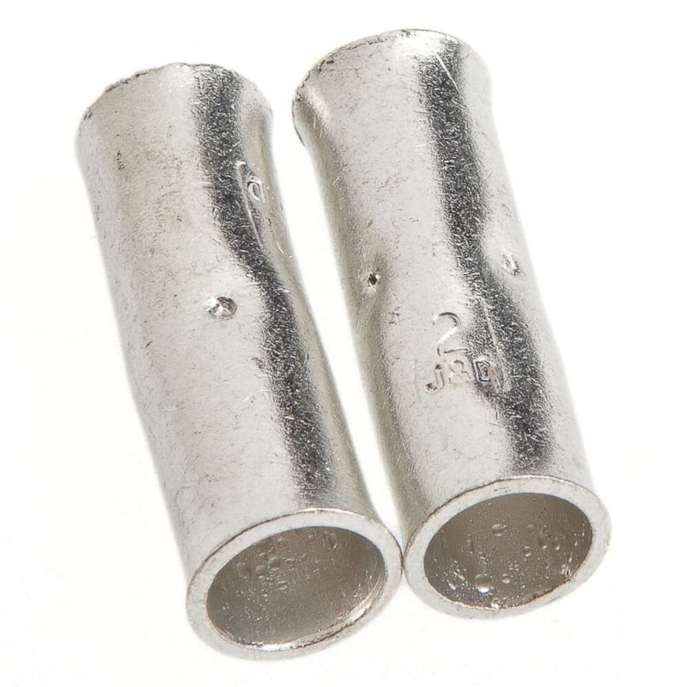 Butt Connector for Number 2 Cable, Premium Copper, 2-Pack