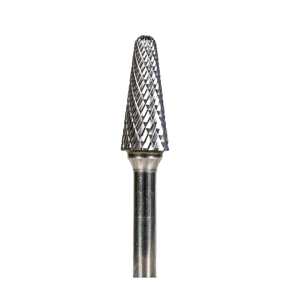 Tungsten Carbide Burr Set, 8-Piece, 1/4 in Shank, Steel Case