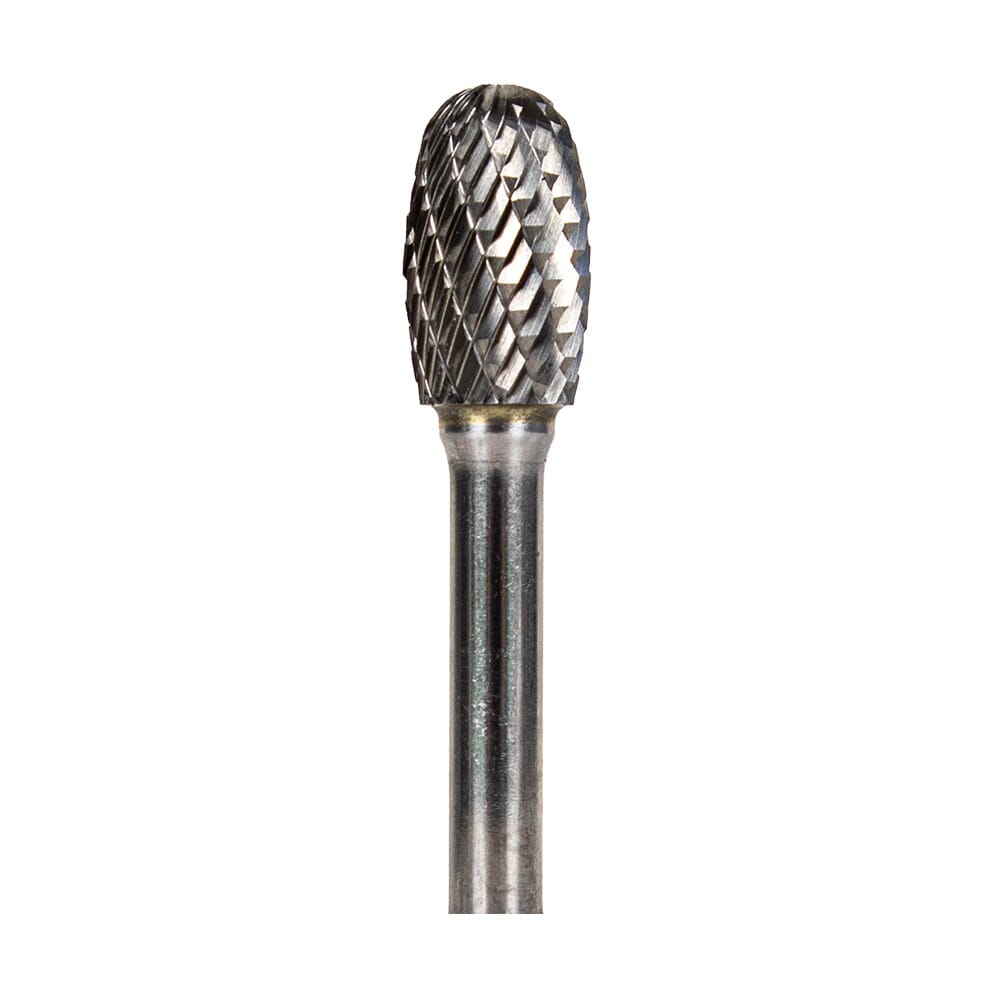Tungsten Carbide Burr Set, 8-Piece, 1/4 in Shank, Steel Case