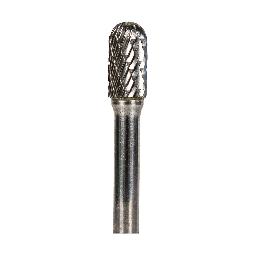 Tungsten Carbide Burr Set, 8-Piece, 1/4 in Shank, Steel Case