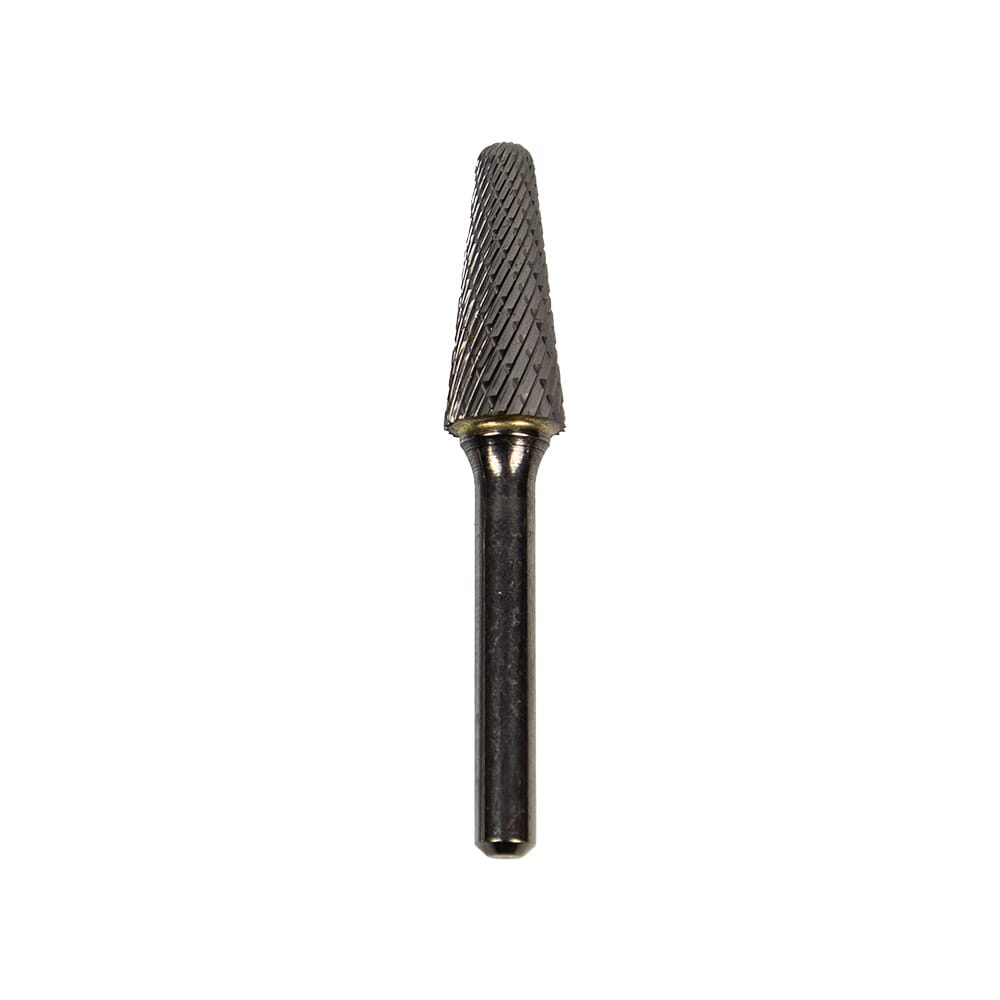 Tungsten Carbide Burr Set, 4-Piece, 1/4 in Shank, with Cloth Pouch
