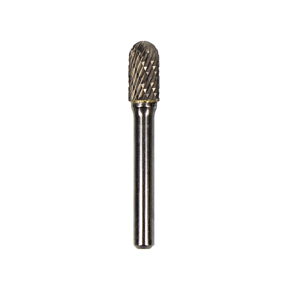Tungsten Carbide Burr Set, 4-Piece, 1/4 in Shank, with Cloth Pouch