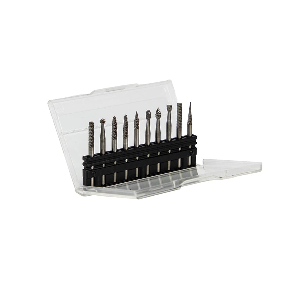 Tungsten Carbide Burr Set, 10-Piece, 1/8 in Shank
