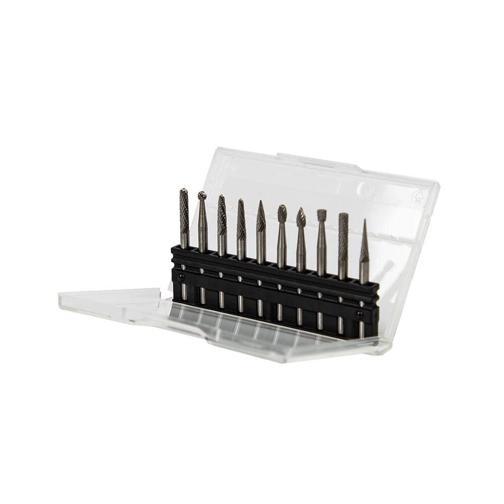 Tungsten Carbide Burr Set, 10-Piece, 1/8 in Shank