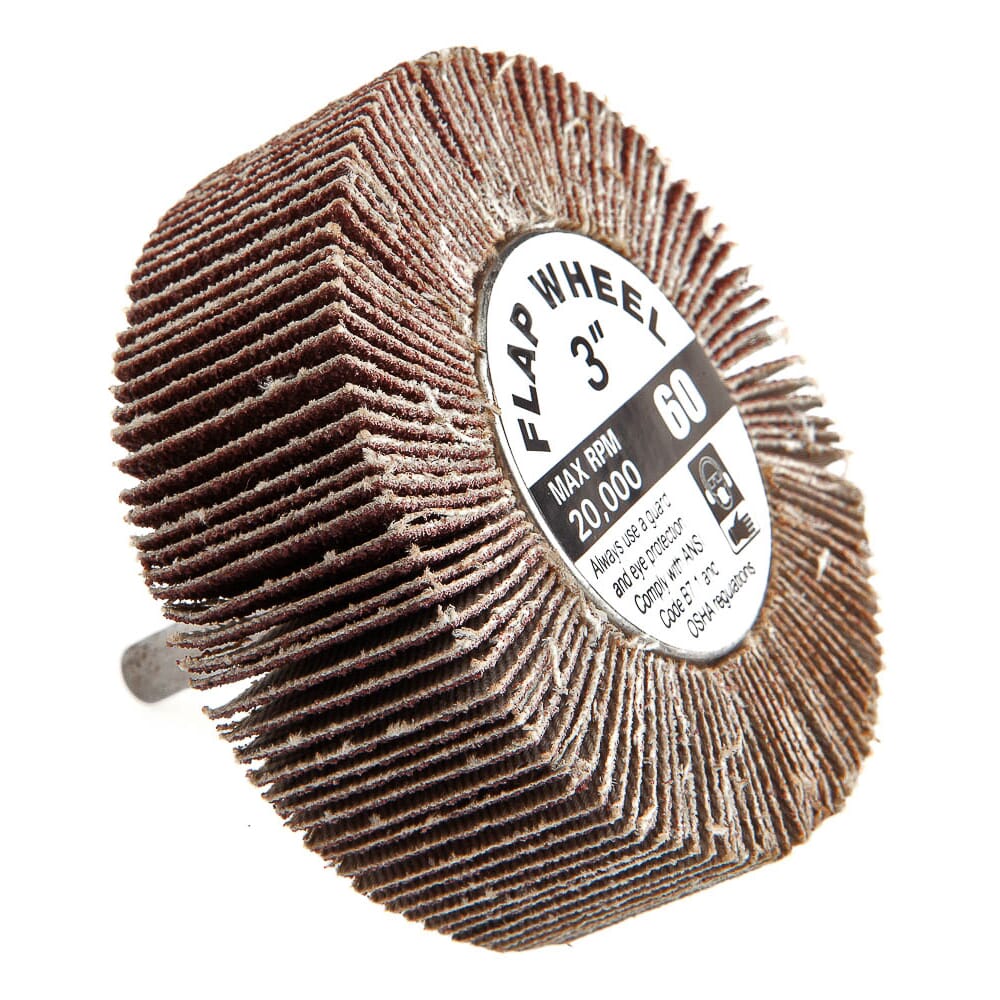 Flap Wheel, Shank Mounted, 3 in x 1 in