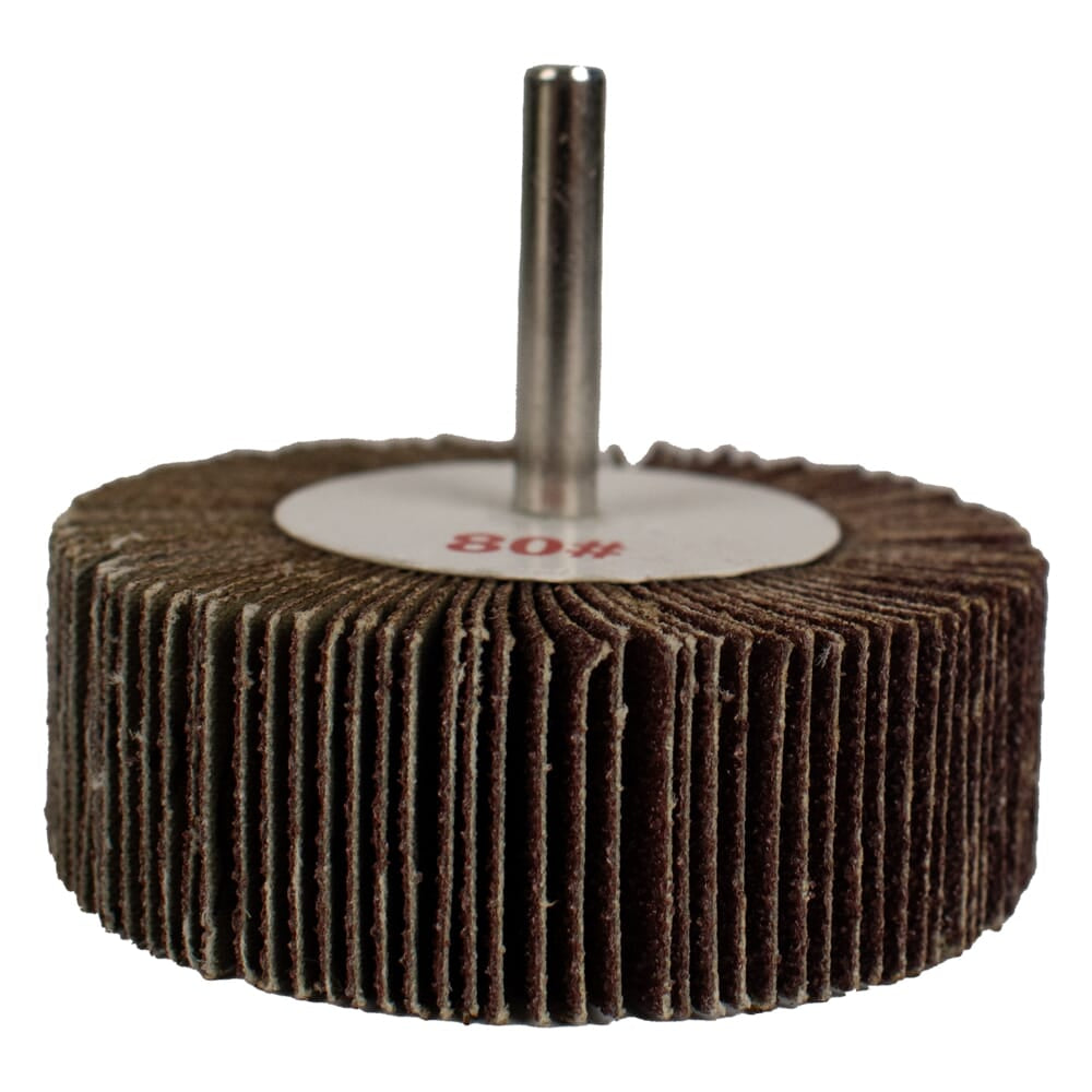 Flap Wheel, Shank Mounted, 3 in x 1 in