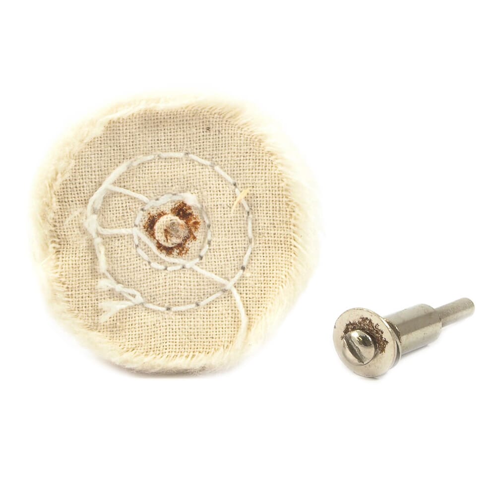 Buffing Wheel, Cotton, 1-1/2 in x 1/8 in Shaft