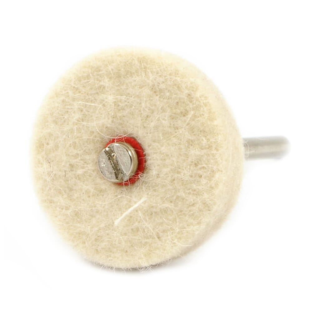 Polishing Wheel, Felt, 1 in x 1/8 in Shaft