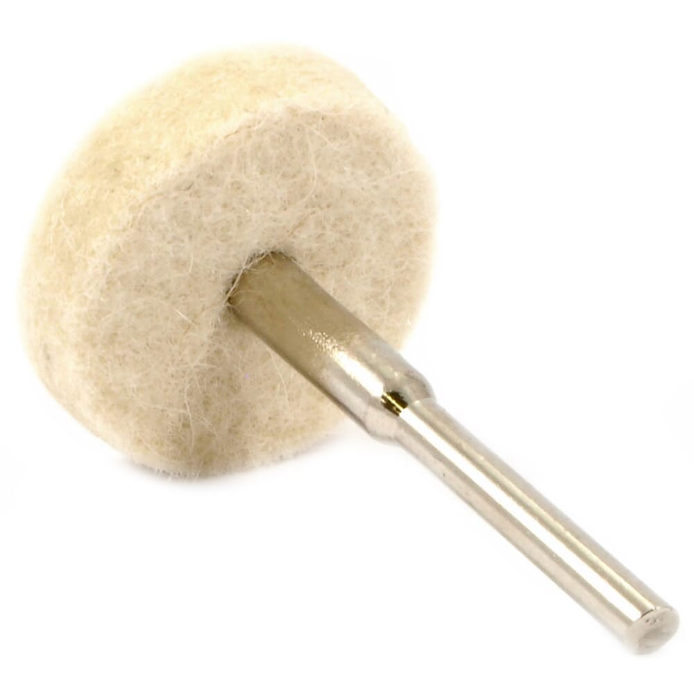 Polishing Wheel, Felt, 1 in x 1/8 in Shaft