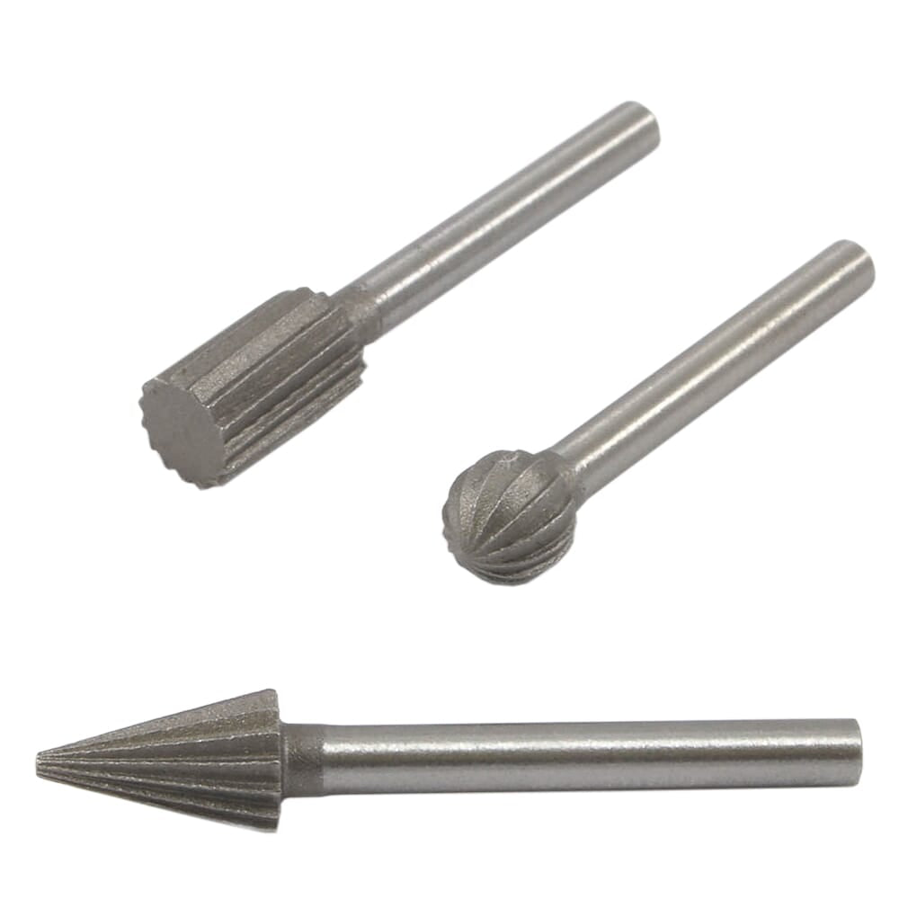 Mini-Rotary File Set with 1/8 in Shaft, 3 Piece