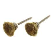 Cup Brush Set, Brass, 2-Piece