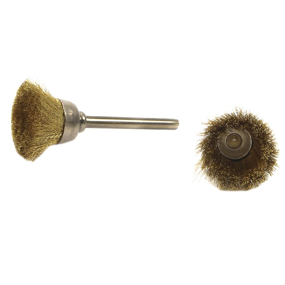 Cup Brush Set, Brass, 2-Piece